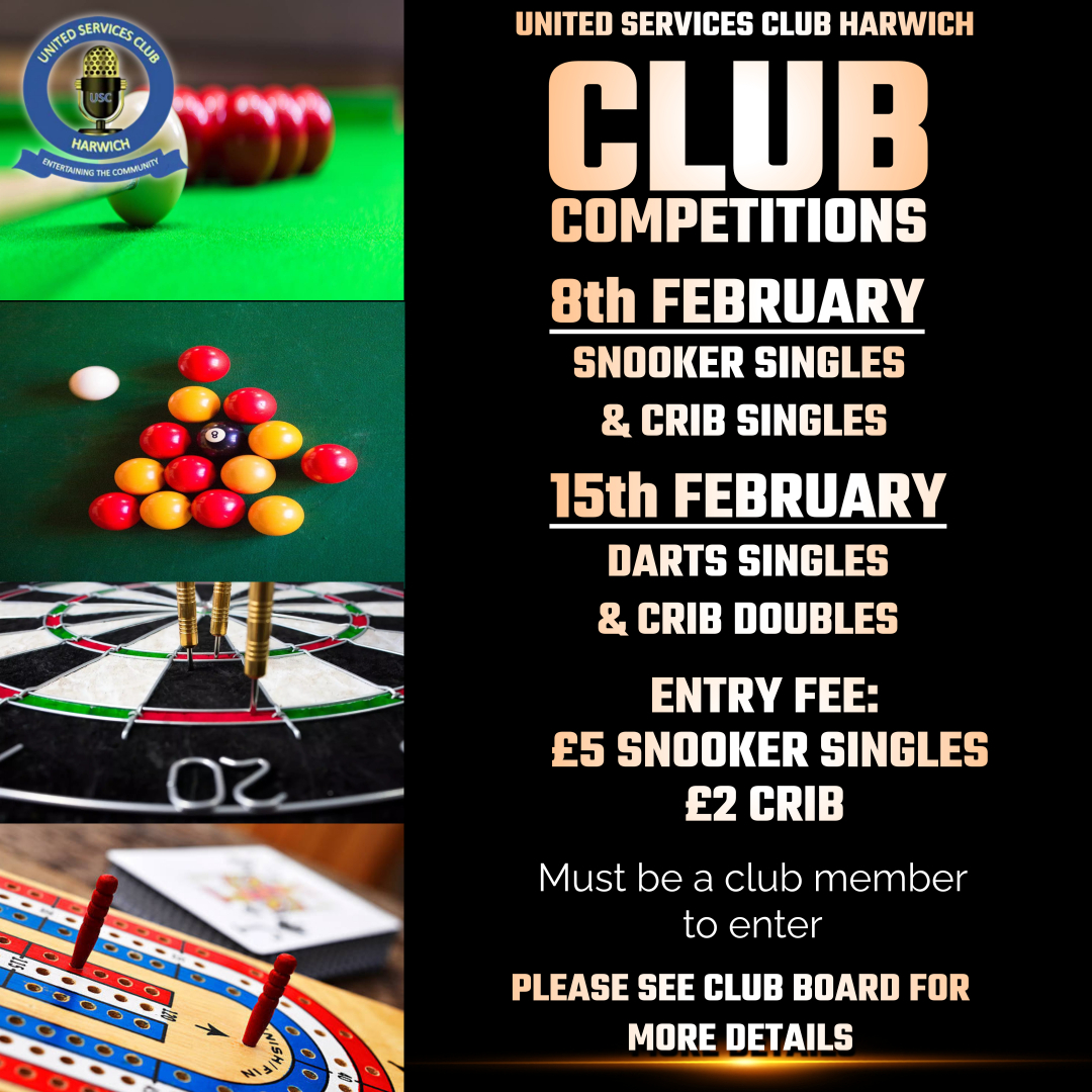 Club Competitions: Snooker & Crib Singles